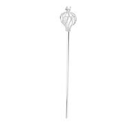 Kodxylytix Baguette de fée royale en strass pour concours de beauté, cadeau de déguisement, argent