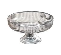 Kodxylytix Bol à fruits élégant pour fruits et légumes - Décoration de table - Bord argenté - 26 x 13,5 cm