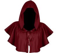 Kodxylytix Cape d'Halloween pour cosplay, cape de mort, cape de magicien pour femme et homme, unisexe, rouge, universelle