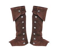 Kodxylytix Couvre-bottes de pirate pour performance sur scène carnaval Marron 40 cm