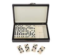 Kodxylytix Ensemble de dominos rétro de qualité supérieure - Jeux de société et étui en bois pour enfants