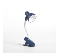 Kodxylytix Lampe de lecture réglable à clip Mini lampe de table de bureau alimentée par batterie Camping Portable Pince veilleuse Bleu