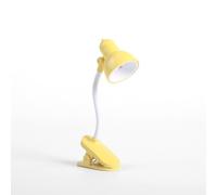 Kodxylytix Lampe de lecture réglable à clip Mini lampe de table de bureau alimentée par piles Camping Portable Pince veilleuse Jaune 10B