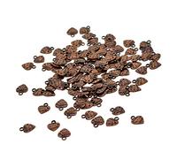 Kodxylytix Lot de 100 breloques en forme de cœur avec inscription « Made with Love » pour fabrication de bijoux et loisirs créatifs