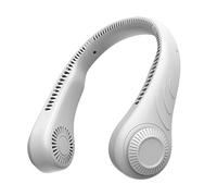 Kodxylytix Mini ventilateur de cou portable sans feuilles électrique Blanc 197 x 198 x 60 mm