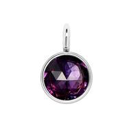 Kodxylytix Pierre de naissance strass en acier inoxydable rond tendance fabrication de bijoux DIY faits à la main décorations bagues pendentifs anniversaire rouge foncé, as description, Polyester