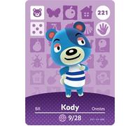 Kody - Carte Amiibo Nintendo Animal Crossing Happy Home Designer - 221