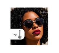 KODY PIERCING Piercing Labret Cristal Blanc Acier Tige 6 mm - Pureté Cristalline et Grâce Souveraine