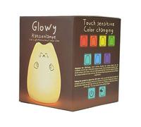 Kögler 32619 Lampe en silicone pour chat Blanc avec fonction de changement de couleur, contrôle tactile facile à piles, env. 16 x 12 cm