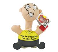 Kögler 75587 - Poupée en Tissu Stress - Max, Arbitre, Environ 23 cm, Figurine avec ventouses sous Le Ventre, pour évacuer Le Stress, la colère et l'agressivité