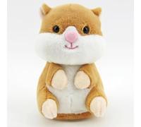 Kögler 76941 - Hamster Schnuffi, Environ 17 cm, Peluche Qui répète Tout ce Que Vous Dites, avec Fonction de Lecture, Piles incluses, babille et Bouge