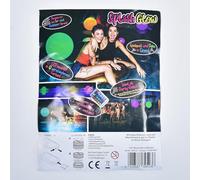 Kögler 89523-Ballon de plage gonflable LED Light up, ballon de piscine et de fête en 12 couleurs avec télécommande, gonflé env. 38 cm, pompe à balle et piles incluses, 89523, White