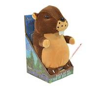 Kögler Labertier-Marmot Marbu 75642 Jouet en Peluche avec Fonction Lecture Chatters Everything Funny and Move Fonctionne à Piles Env. 16 cm