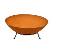 Köhko Brasero et Bol décoratif Braga Ø 45 x H 20 cm en Fonte avec Aspect Rouille avec 3 Pieds pour Barbecue, feu de Jardin, Camping, décoration pour Jardin, Cour, terrasse et Maison