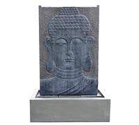 KÖHKO® Jeu d'eau Bouddha Hauteur env. 102 cm avec éclairage LED Mur d'eau pour jardin, terrasse et salon