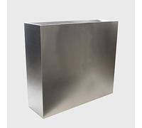 Köhko® Lit surélevé design en acier inoxydable Viva 72 x 17 x 62 cm | Bac à plantes rectangulaire grand et mat brossé