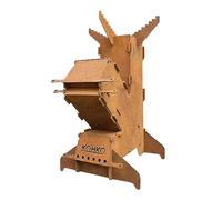 Köhko® Poêle à fusée L Rocket Stove - En acier corten de 3 mm - Pour extérieur - Pour barbecue, barbecue, camping, cuisine multifonctionnelle pour l'extérieur