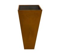 Köhko® Pot de pyramide design en acier Corten Vina - Hauteur de 75 cm - Pot de fleurs aspect rouille
