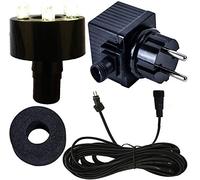 Köhko Technique d'éclairage complète pour fontaine avec anneau LED, câble d'alimentation et transformateur bleu 29002