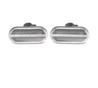 KOEHXJ Clignotants Auto Pour Smart Pour Fortwo 453 2014-2018 Lentille Fumée Claire Feu Position Latéral LED Garde Boue Clignotant Dynamique Lumières(Clear Normal Amber)