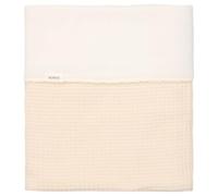 Koeka Couverture Pour Lit Berceau - Doublure Toison En Coton - Pour Fille Et Garçon - Malaga - Coton - Mini Gaufre - Blanc 100X75