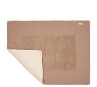 Koeka Tapis De Parc - Tapis De Jeu Matelassé Bébé - Tapis D'éveil - Faro - Mousseline Coton - Blanc/Marron - 75X95 Cm