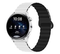 Koelaa 20mm Silicone Bracelet pour Garmin Approach S50/Venu/Venu Sq 2/2 Plus/Sq Music/Vivoactive 5/3/Garminmove 3, Magnetic Réglable Pour Bracelet de Sport, Bracelets Magnétique Silicone-Noir+Blanc