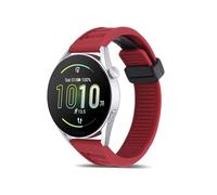 Koelaa 22mm Silicone Bracelet Compatible avec Amazfit Bip 5/Cheetah/Cheetah Pro/GTR 4/3 Pro/2 eSIM/2e/Pace/Stratos 3, Respirant Bracelet de Sport en Silicone, Bracelets Magnétique Silicone-Bordeaux