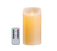 Koelaa Bougies LED à Piles - Flamme Vacillante, Sans Flamme, Télécommandées - Avec Télécommande et Minuterie - Idéal pour Halloween - 7.5 * 10cm