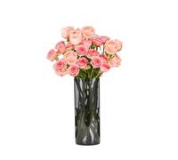 Koelaa Vase Cylindrique en Acrylique Incassable, Vase Transparent Gris Moderne, Décorations Salon et Chambre Style Scandinave, Déco Maison Minimaliste, Cadeau Femme/Mariage/Anniversaire-10 x 40cm