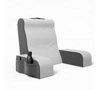 Kölbs Coussin d’Assise au lit en Mousse Solide Confortable pour Lecture, télévision, Jeux vidéo, Soutien Dorsal sur Matelas ou canapé (Gris/Blanc, Grand)