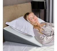 Kölbs Oreiller cale de lit avec Dessus en Mousse à mémoire de Forme | Housse Jacquard élégante et Chic | Oreiller cale pour Le Sommeil et Le Reflux Acide, Les brûlures d'estomac et Le RGO - Oreiller