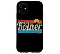Kölner Cologne Lettrage Rétro Vintage Surfeur Sunset Köln Coque pour iPhone 11