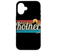 Kölner Cologne Lettrage Rétro Vintage Surfeur Sunset Köln Coque pour iPhone 16