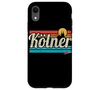 Kölner Cologne Lettrage Rétro Vintage Surfeur Sunset Köln Coque pour iPhone XR