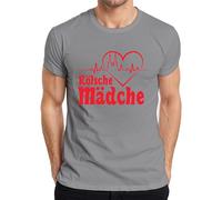 Kölsche T-shirt pour fille Motif cathédrale de Cologne avec battement de cœur Carnaval cinquième saison, gris, XXL