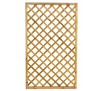 Koem Panneau grillagé rectangulaire en bois de pin imprégné en Autoclave à système modulaire combinable, livré sans support pour usage intérieur et extérieur (60 x 180 cm)