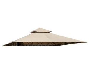 KOEM Toile de Rechange Beige foncé pour tonnelle, Polyester 180 g/m², avec AirVent (Eden 3 x 3 Beige)