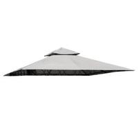 Koem Top Bâche de rechange pour tonnelle Eden 3 x 3 m Blanc en polyester 180 g/m² avec Airvent