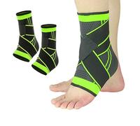 KOEMCY 1 Paire Attelle Cheville Sport, Chevillere Entorse, Chevillère, Soutien du Tendinite Tendon Achille et Fasciite Plantaire, Stabilise les Ligaments, Soulage le Gonflement de la Douleur (Vert)