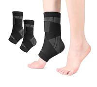 KOEMCY 1 Paire Attelle Cheville Sport, Chevillere Entorse, Chevillère, Soutien du Tendinite Tendon Achille et Fasciite Plantaire, Stabilise les Ligaments, Soulage le Gonflement de la Douleur (Noir)