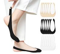 KOEMCY 9 Paires de Chaussette Basse No Show Socks Respirantes Décontracté Chaussettes Protège Pied Anti-Dérapant Socquettes pour Bateau Chaussures #D