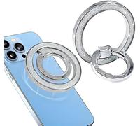 KOEMCY Anneau Magnétique Support Téléphone Paillettes Brillantes Rotation 360° Bague Aimantée Smartphone Plaque Métallique Incluse