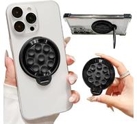 KOEMCY Anneau Telephone Portable pour MagSafe Réglable à 360° Ventouse en Silicone Support Téléphone pour Vidéos et Selfies Noir