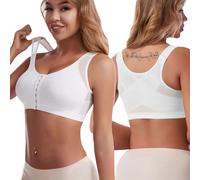 KOEMCY Brassière Sport Femme Soutien Gorge Compression Maintien Fort Brassière Sportive Fermeture Avant Sousvêtement Technique Confortable Respirant