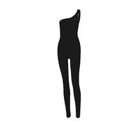 KOEMCY Combinaison Sport Femme Été Asymétrique Une Épaule Combinaisons Ete Pantalon Fluide chic Combishort Ensemble sans Manches Yoga Fitness Soirée avec Poches