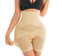 KOEMCY Culotte Gainante Ventre Plat Shorty Gainant Amincissante Panty Sculptant Haute Taille Shapewear Ultra Gainant Invisible Sousvêtement Minceur Effet Ventre Plat(Beige L)
