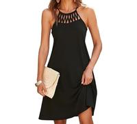 KOEMCY Robe Plage Femme Tunique Col Ajouré Robes Ete Beachwear Bohème Jupe de Bain Cache Maillot Vetement Plage Vacances Bord de Mer Été Tenue Plage Légère