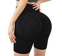 KOEMCY Short Femme Sport Ete Leggings Court Cycliste Running Fitness Taille Haute sans Couture Push up Yoga Shorts Compression Sportswear Respirant Séchage Rapide