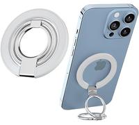 KOEMCY Support Téléphone Magnétique Anneau Rotatif 360° Pliable Portable Ajustable Compatible Smartphones Universels Accessoire Pratique